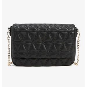 Express triangle quilted crossbody bag